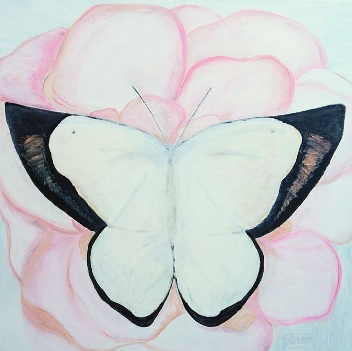 Schilderij getiteld "Butterfly" door Rvriet, Origineel Kunstwerk, Acryl