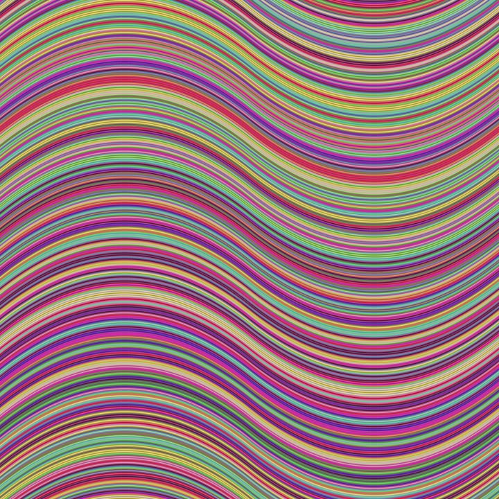 Digital Arts titled "Rainbow Wave" by Dan Burris, Original Artwork
