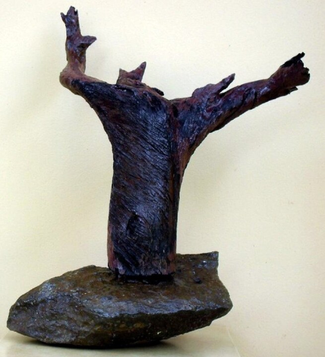 Sculpture intitulée "The ruler" par Dan Civa, Œuvre d'art originale, Bois