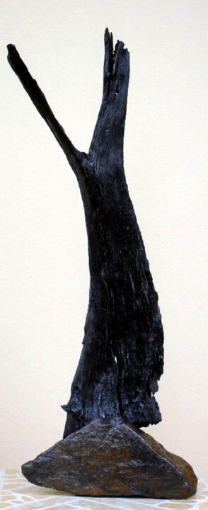 Sculpture titled "Conductor" by Dan Civa, Original Artwork, Wood