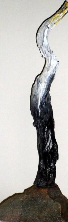 Sculpture intitulée "Heron" par Dan Civa, Œuvre d'art originale, Bois