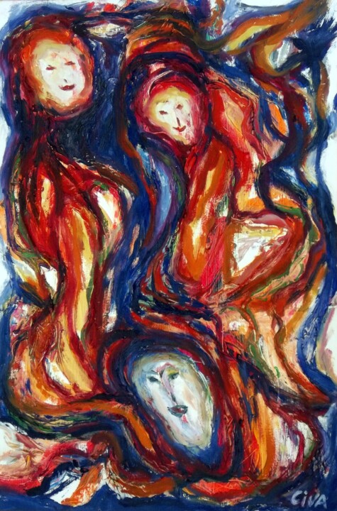 Painting titled "Emotionel movements…" by Dan Civa, Original Artwork, Oil