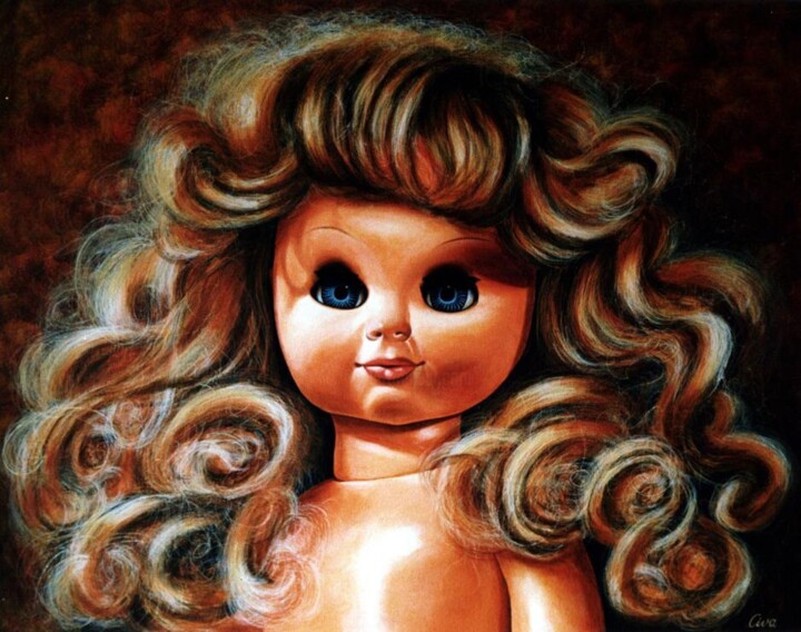 Pintura titulada "Daughters doll port…" por Dan Civa, Obra de arte original, Acrílico