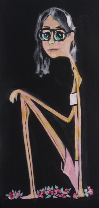 Painting titled "Bonnie" by Dan Flanagan, Original Art, Acrylic