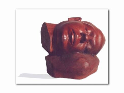 Скульптура под названием "Head by Dan Reisner" - Dan Reisner, Подлинное произведение искусства