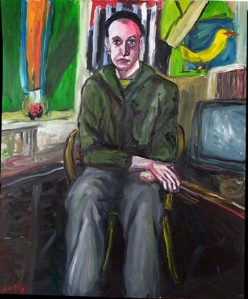 Painting titled "Sesow In His Studio" by Dana Ellyn Kaufman, Original Artwork