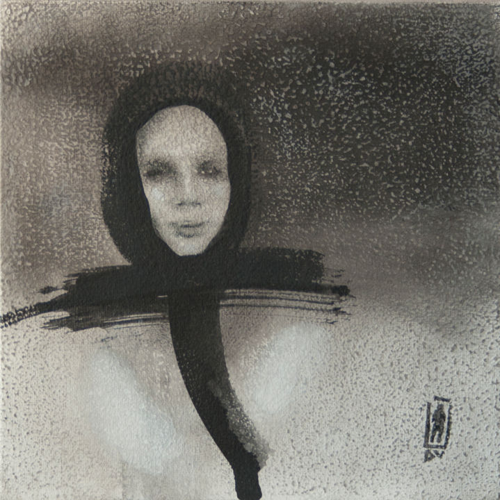 Рисунок под названием "Winter" - Dana Vasiljeva, Подлинное произведение искусства, Мел