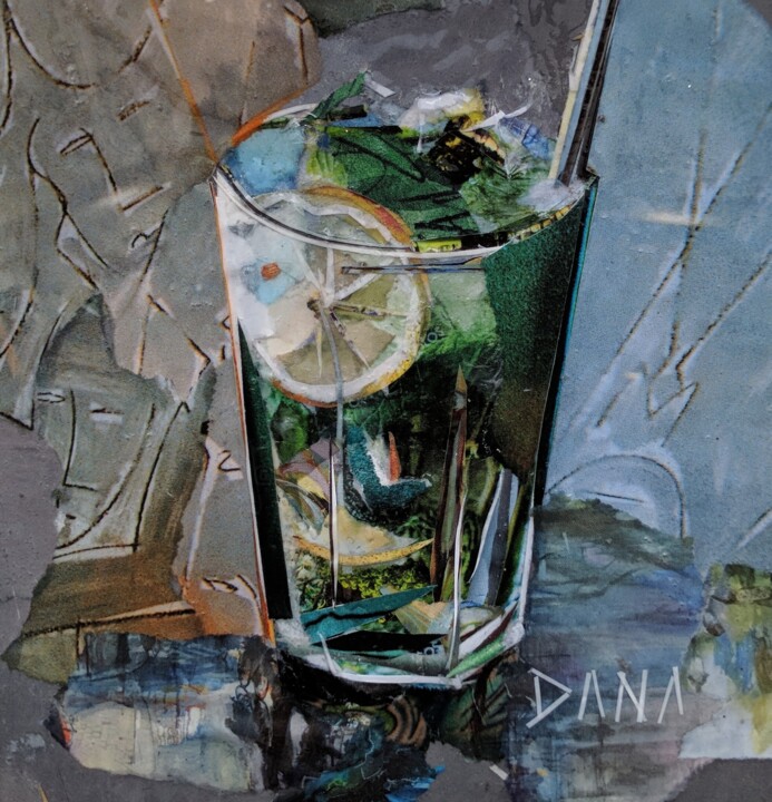 Collages intitulée "mojito" par Dana, Œuvre d'art originale, Collages