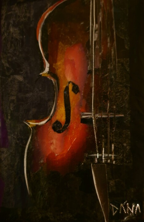 Collages titled "violon" by Dana, Original Artwork, Collages