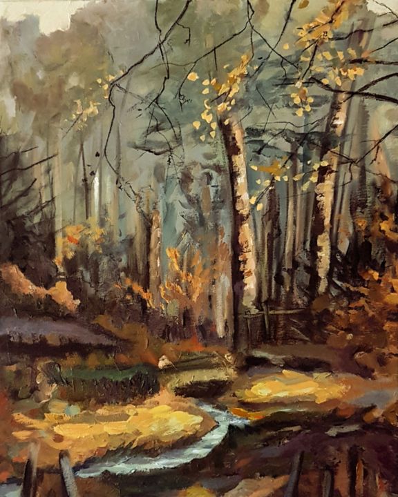 Peinture intitulée "Autumn dream" par Daniela Mihai, Œuvre d'art originale, Acrylique Monté sur Châssis en bois