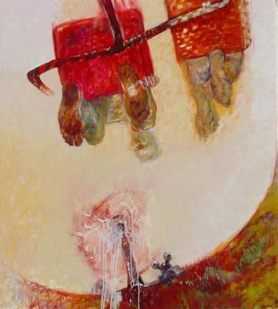 Painting titled "freeed!" by Voinea Dan, Original Artwork, Oil