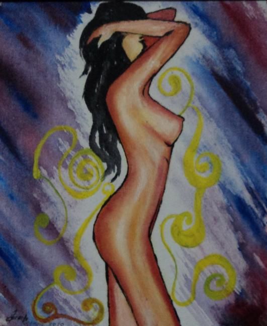 Peinture intitulée "Sexy girl 2" par Danar, Œuvre d'art originale, Huile