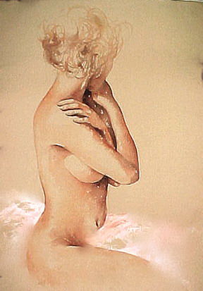 Disegno intitolato "Model (collezione p…" da Dana Tomsa Oberhoffer, Opera d'arte originale,