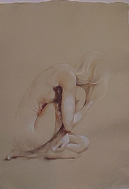 Disegno intitolato "Nude study (collezi…" da Dana Tomsa Oberhoffer, Opera d'arte originale,