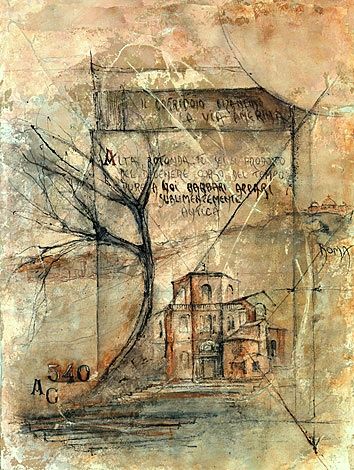Incisioni, stampe intitolato "Il Corridoio bizant…" da Dana Tomsa Oberhoffer, Opera d'arte originale