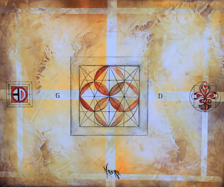Pittura intitolato "Divine Geometry  -…" da Dana Tomsa Oberhoffer, Opera d'arte originale