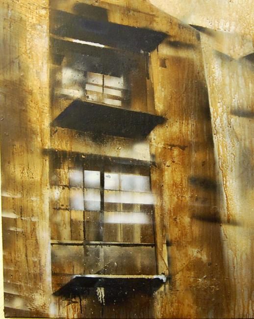 Painting titled "building" by Dan Brunetti, Original Artwork