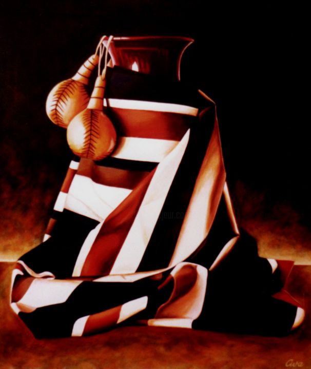 Painting titled "Arrangement with bi…" by Dan Civa, Original Art, Acrylic