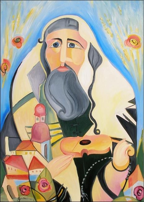 Painting titled "Judaica - Music" by Dan Cornea, Original Artwork