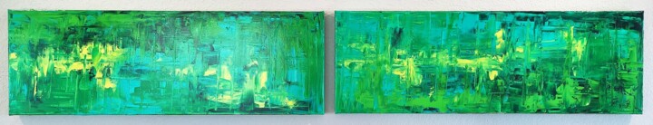绘画 标题为“Green Thirty-Four” 由Dane Kidd, 原创艺术品, 丙烯