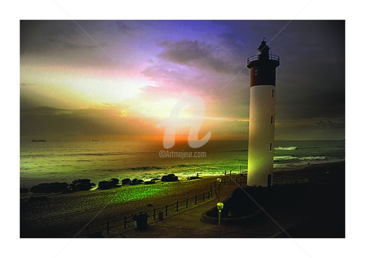 Fotografia intitolato "Lighthouse" da Danette De Klerk, Opera d'arte originale, Fotografia manipolata