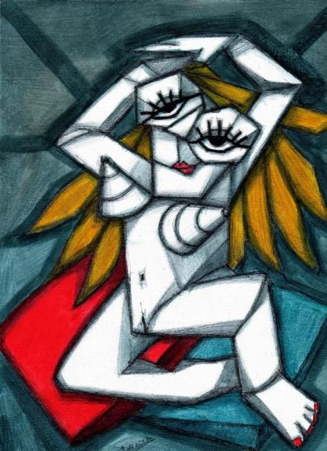 Painting titled "DESNUDO DE MUJER" by Dangar, Original Artwork