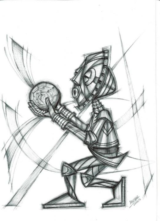 Drawing titled "FIGURA DOS" by Dangar, Original Art, Other