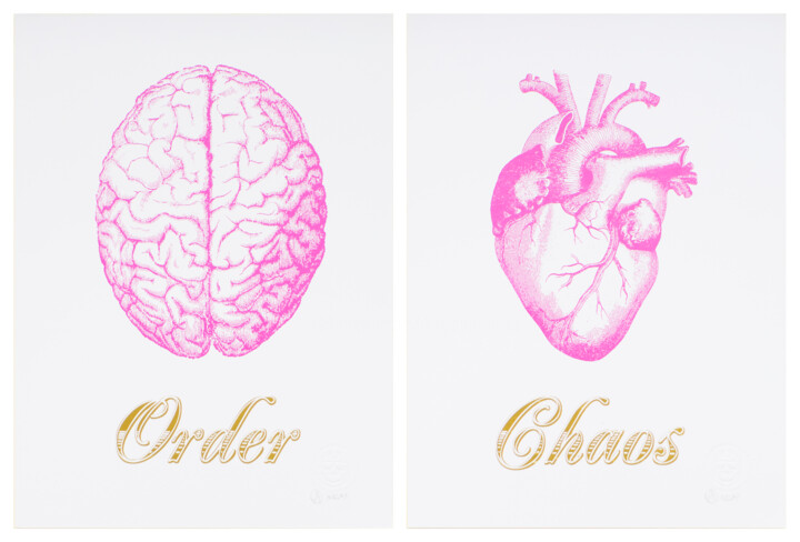 "Order Chaos Magenta…" başlıklı Baskıresim Dangerous Minds Artists tarafından, Orijinal sanat, Serigrafi