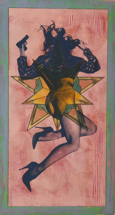 Incisioni, stampe intitolato "Fallen Angel" da Dangerous Minds Artists, Opera d'arte originale, Serigrafia
