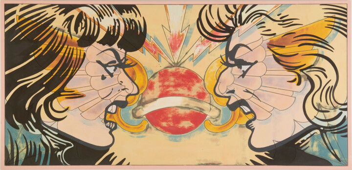 Malerei mit dem Titel "Really!" von Dangerous Minds Artists, Original-Kunstwerk, Acryl