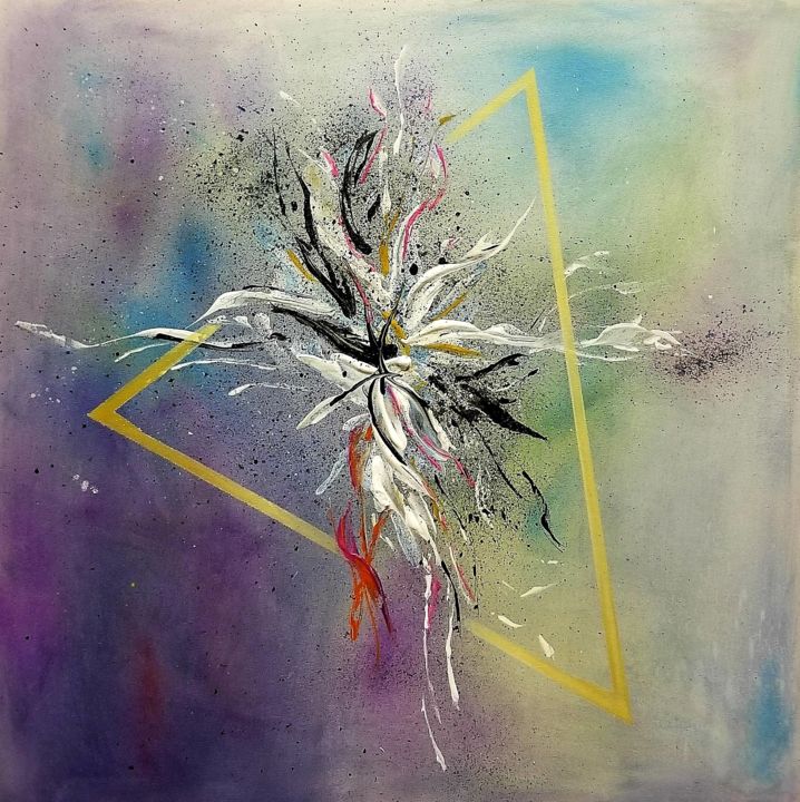 Painting titled "Novitiate" by Dhan, Original Art, Acrylic