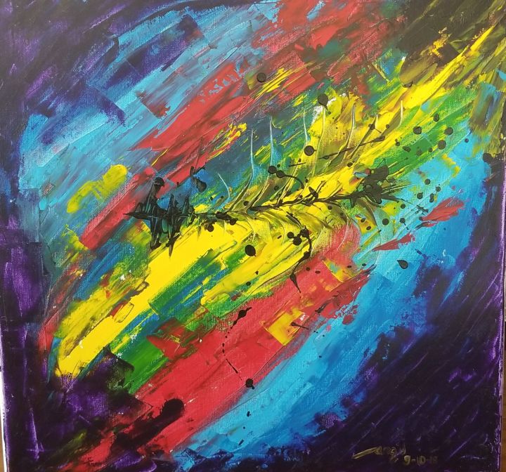 Painting titled "Hopeful" by Dhan, Original Art, Acrylic