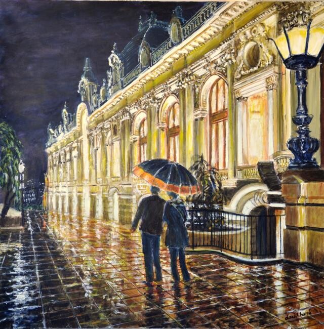 Painting titled "Monte Carlo , aile…" by Daniel Barré, Original Artwork, Oil