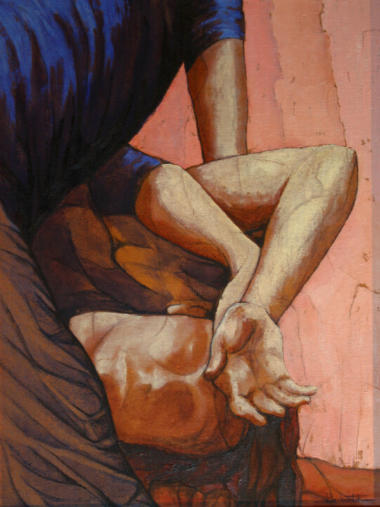 Pittura intitolato "Instant" da Daniel Berkovitch, Opera d'arte originale, Olio Montato su Telaio per barella in legno