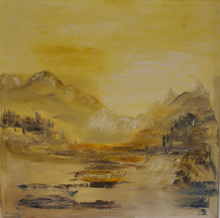 Pintura titulada "Pyrénées" por Daniel.C, Obra de arte original, Oleo