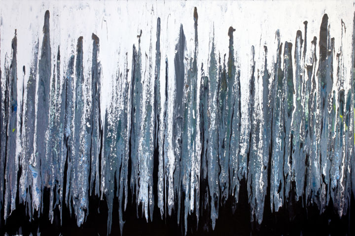 Painting titled "Icicle Party" by Daniel Clayton, Original Artwork, Acrylic