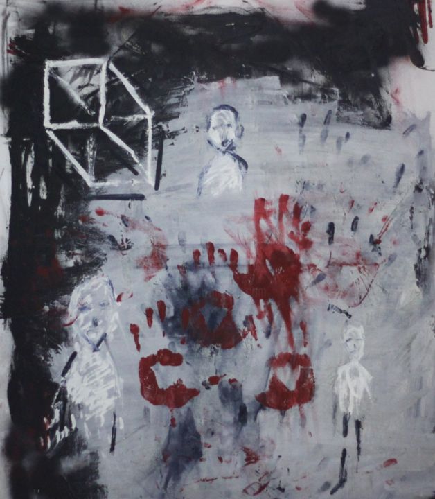 Pintura intitulada "Reflexão daquilo qu…" por Dimitri Yakutsk, Obras de arte originais, Óleo