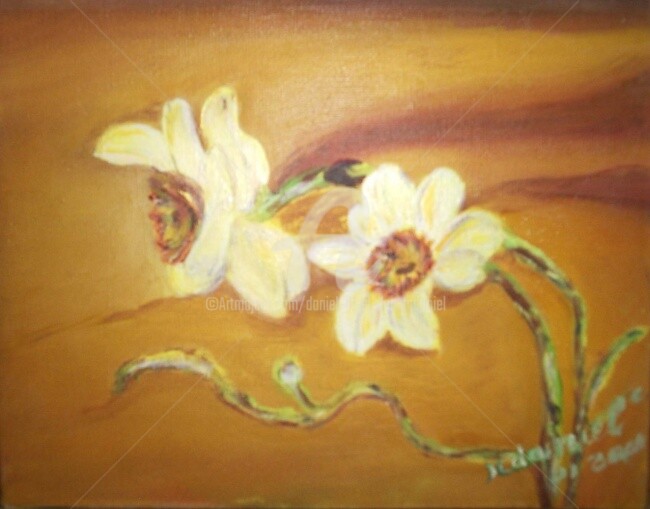 Painting titled "Marguerite" by Daniel Dr. El Dan (Mdaniel), Original Artwork, Oil