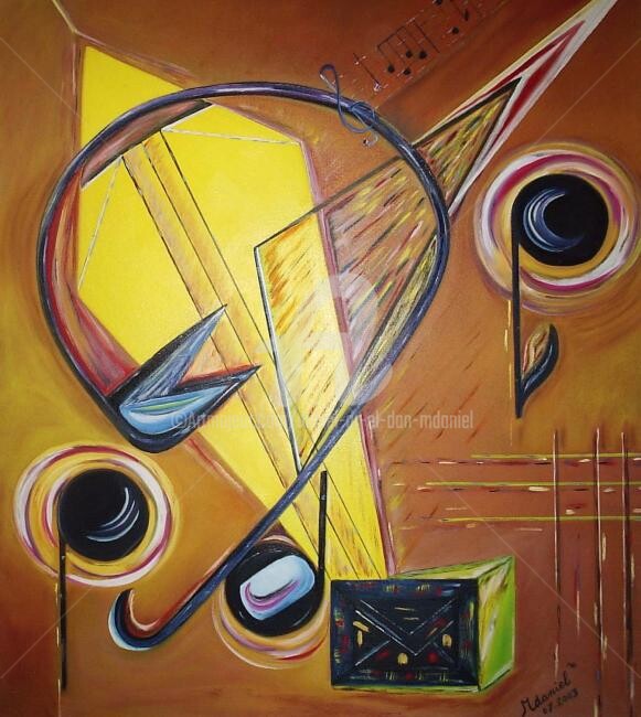 Painting titled "Note" by Daniel Dr. El Dan (Mdaniel), Original Artwork, Oil