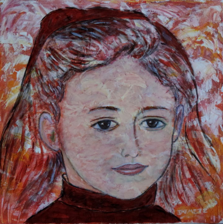 Painting titled "Lucie" by Daniel Dumetz, Original Artwork, Acrylic