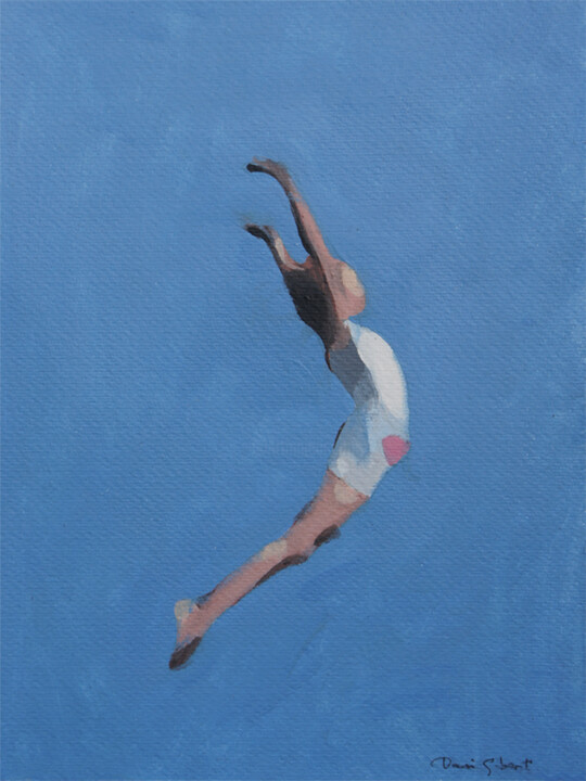 Painting titled "Jump" by Daniel Gibert, Original Artwork, Oil