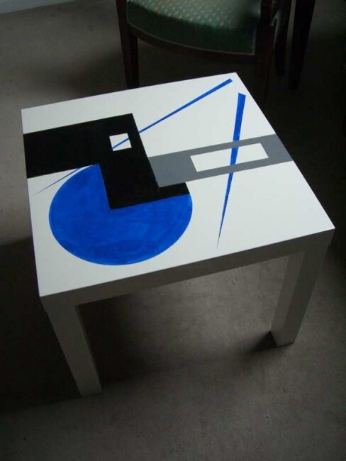 Peinture intitulée "Carré Bleu" par Daniel Groll, Œuvre d'art originale