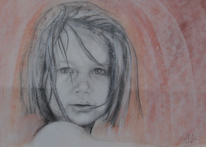 Drawing titled "Margaux" by Daniel Jacquinot, Original Artwork, Pencil