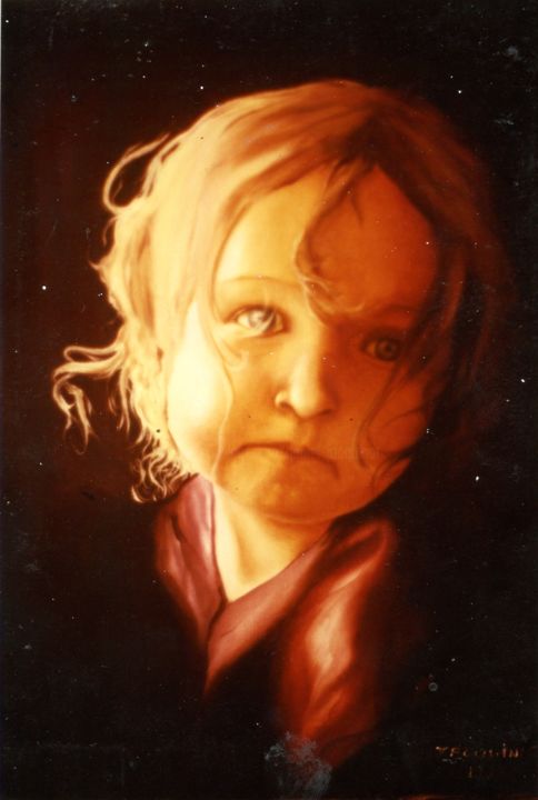 Painting titled "" Melle Rouyer "" by Daniel Jacquinot, Original Artwork, Oil