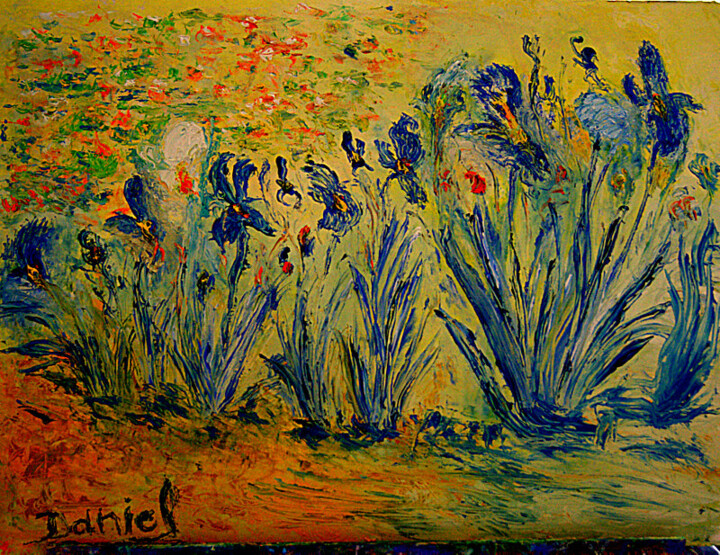 Pintura intitulada "Iris...."D'après Vi…" por Daniel Jouenne, Obras de arte originais