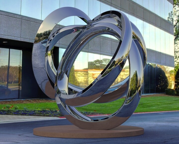 Скульптура под названием "Echo Arc#4" - Daniel Kei Wo, Подлинное произведение искусства, Нержавеющая сталь