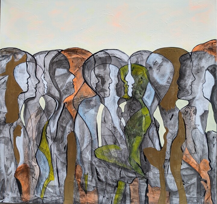 Peinture intitulée "Les précieuses" par Daniel L'Heureux, Œuvre d'art originale, Acrylique