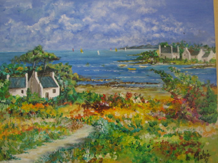 Peinture intitulée "Printemps breton" par Daniel Mahé, Œuvre d'art originale, Acrylique