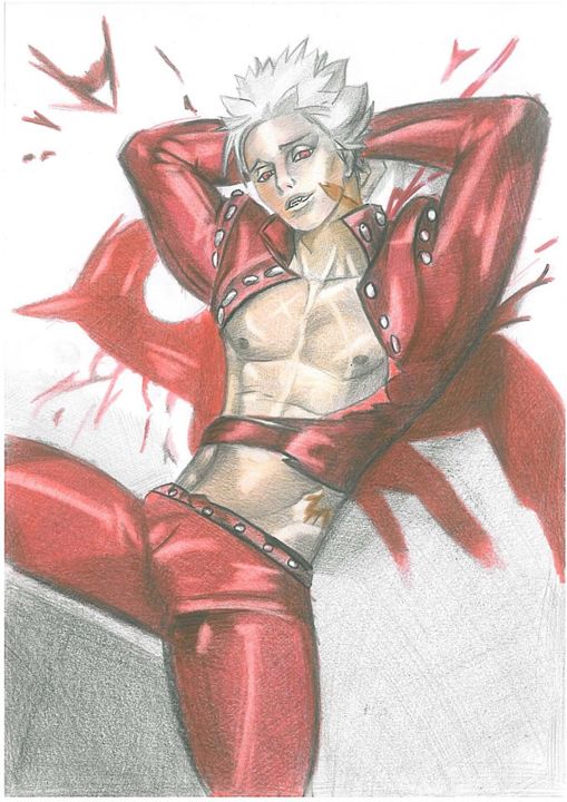 Drawing titled "#HotGuy2" by Daniel Marian, Original Art, Pencil