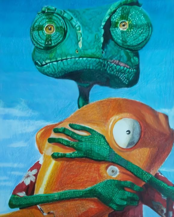 Desenho intitulada "Rango (moldura A3)" por Daniel Marques, Obras de arte originais, Lápis Montado em Outro painel rígido